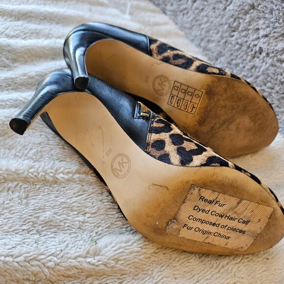 Michael Kors Women Sammy Cheetah Print Ankle Boot Calf Hair Size 8M Multi - Picture 6 of 9